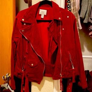 Red corduroy jacket